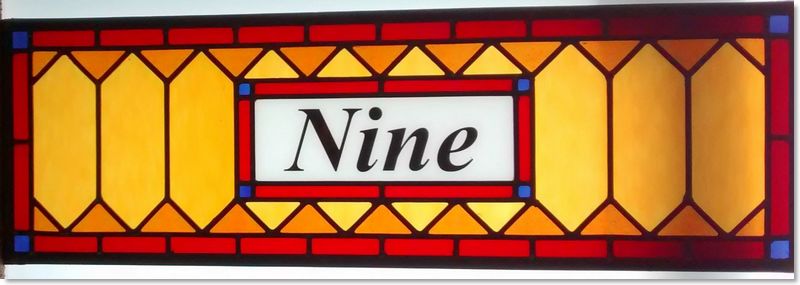 House numbers and names in stained glass (10) from Somerset Stained Glass