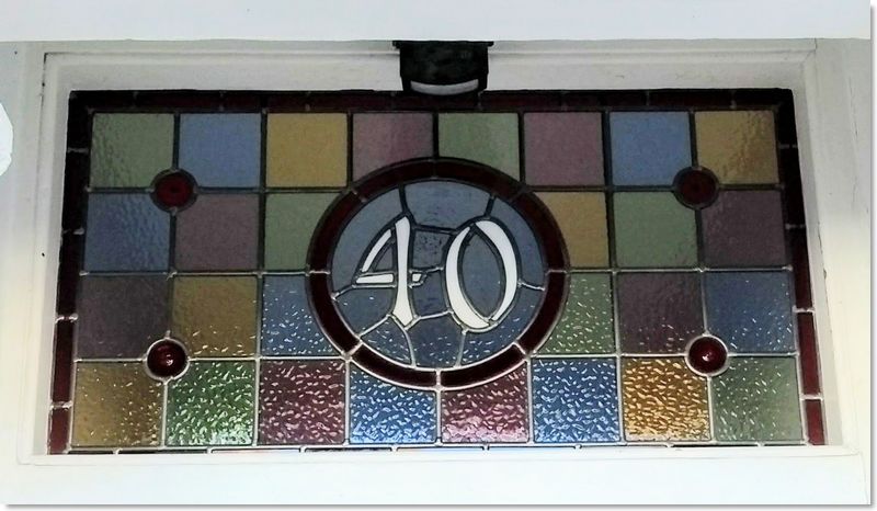 House numbers and names in stained glass (3) from Somerset Stained Glass