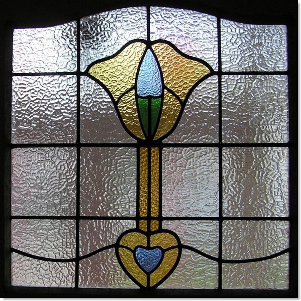 Square stained glass windows (18) from Somerset Stained Glass