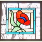 Square stained glass windows (9) from Somerset Stained Glass