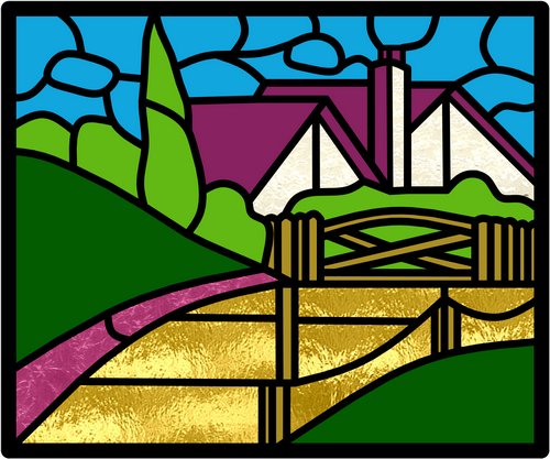 Stained glass design, Somerset