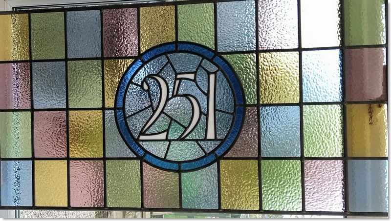 House numbers and names in stained glass (1) from Somerset Stained Glass
