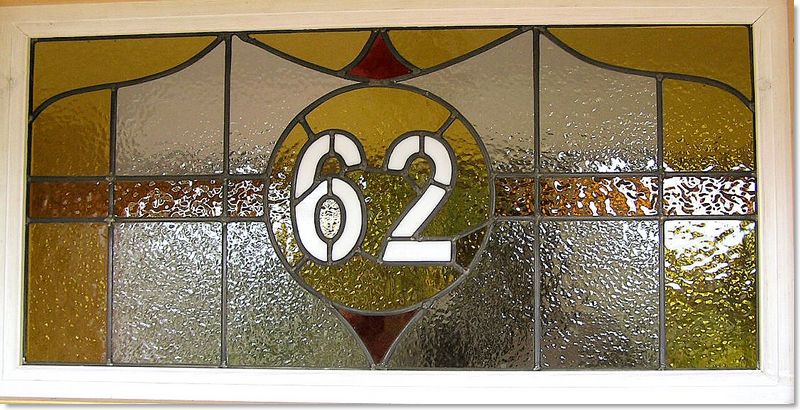 House numbers and names in stained glass (21) from Somerset Stained Glass