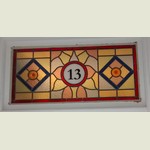 House numbers and names in stained glass (14) from Somerset Stained Glass