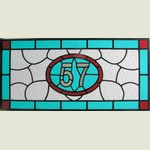 House numbers and names in stained glass (28) from Somerset Stained Glass