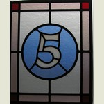 House numbers and names in stained glass (9) from Somerset Stained Glass
