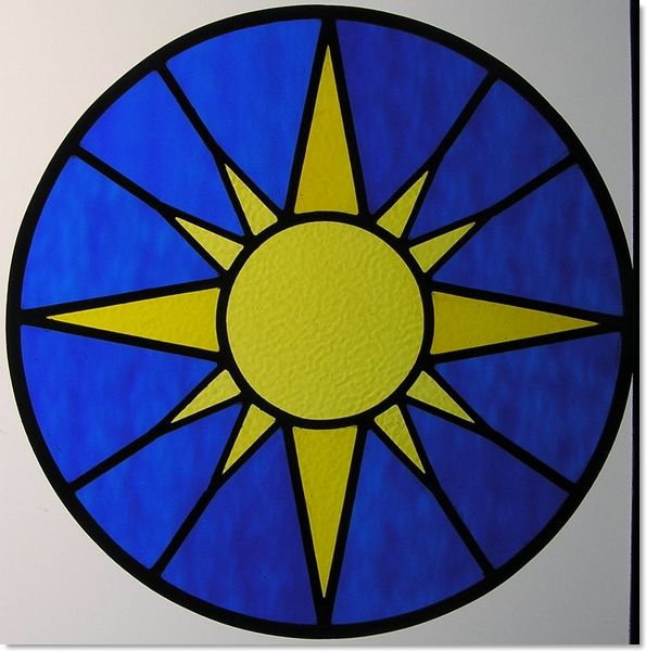 Round stained glass window (16) from Somerset Stained Glass