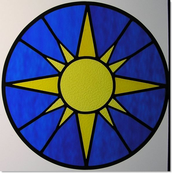Round stained glass window (16) from Somerset Stained Glass