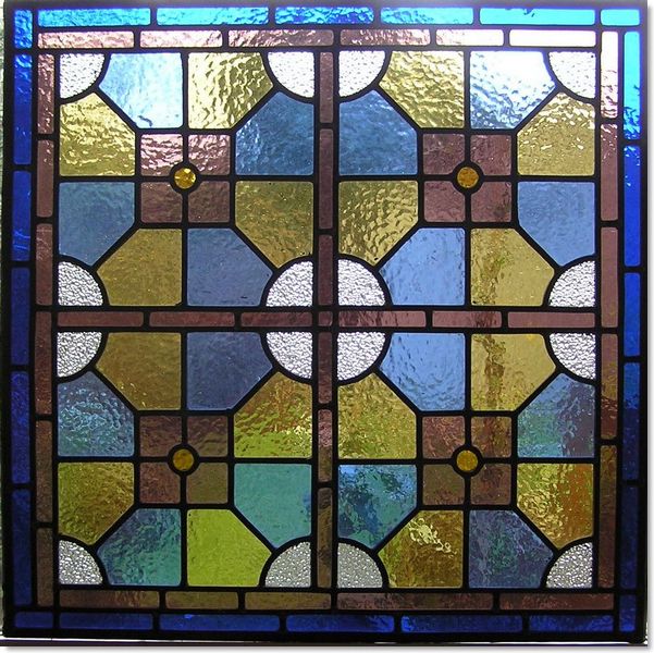 Square stained glass windows (22) from Somerset Stained Glass